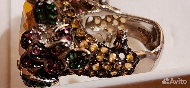 Новое Серебр. Кольцо Selebrity 16 р-р Фианит Видео