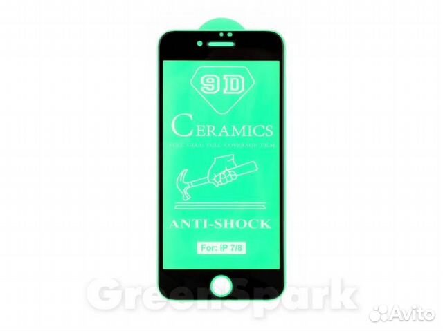 Защитное стекло керамическое для iPhone 7/8 черны