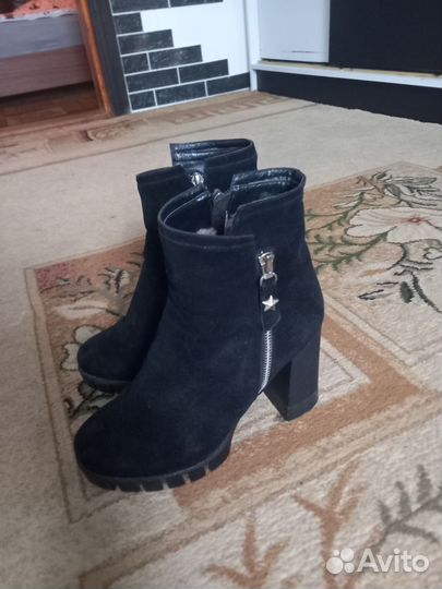 Ботильоны женские 38 размер натуральная замша