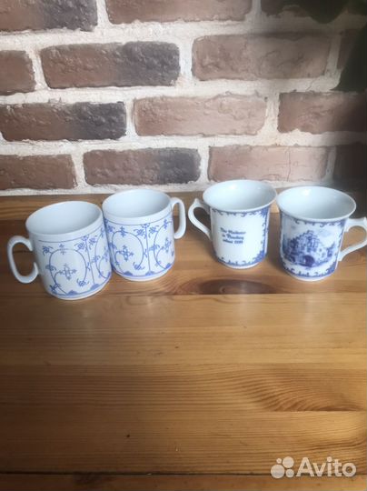 Кружка чайная синий лук, индийский узор