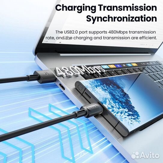 USB Type-C Кабель Toocki, 50 см, новый