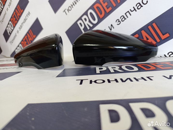 Накладки зеркал гранта se черный глянец