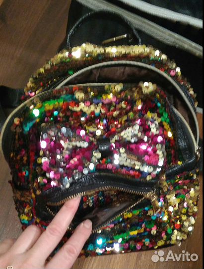 Рюкзак с пайетками для девочки