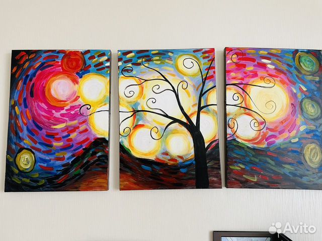 Модульная картина дерево желаний