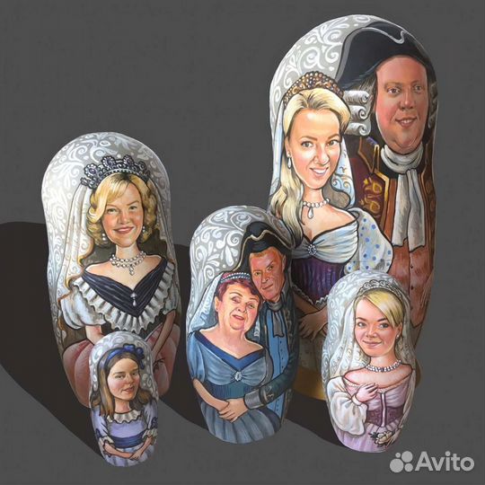 Портретные матрешки,шарж по фото