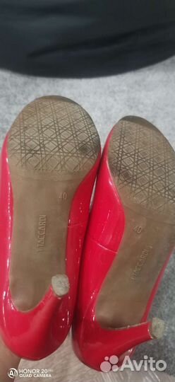 Туфли лодочки лаковые праздничные 40 р красные