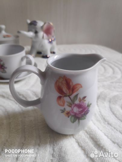 Кофейный сервиз ГДР Мейсенский букет