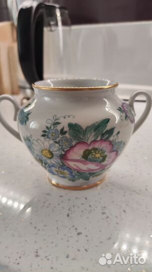 Сахарница СССР лфз Полевые цветы,без крышки