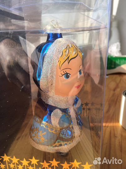 Елочные игрушки из стекла крупные