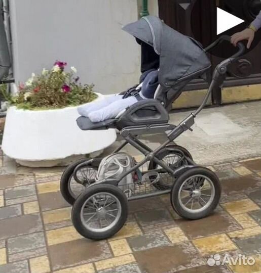 Коляска inglesina jeans 2 в 1 на больших колёсах