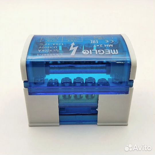 Нулевая шина на Din-рейку в корпусе (кросс-модуль)