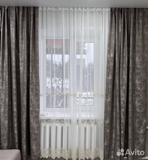 Новые комплекты шторы+тюль