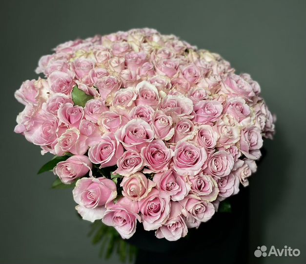 Букет 101 роза высокие пышные цветы