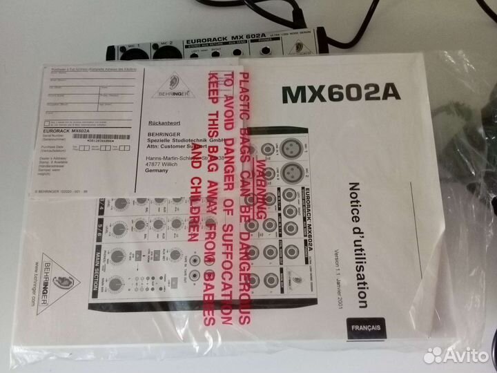 Микшерный пульт Behringer Eurorack MX602A