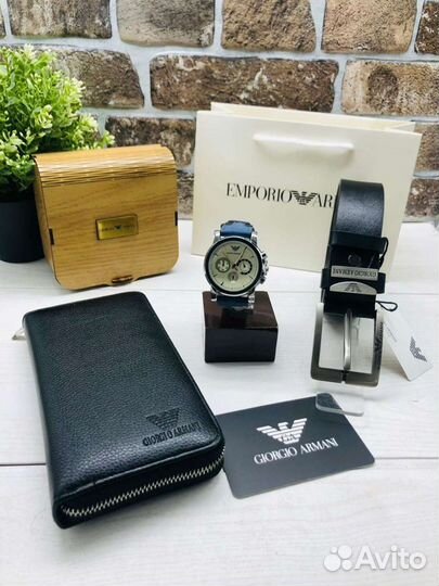 Ремень, часы, портмоне в упаковке