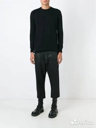 Rick owens Drkshdow Collapse Cropped Black Waxed