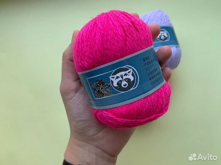 Пряжа пух норки набор