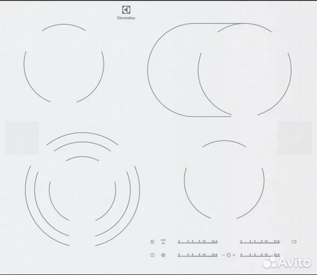 Белая варочная панель Electrolux EHF 96547 SW