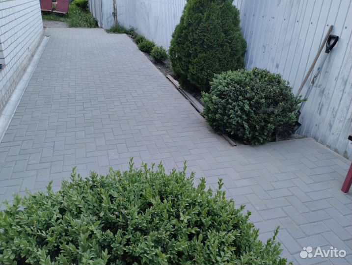 Укладка тротуарной плитки, брусчатки