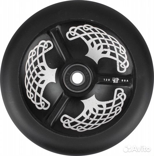 Колесо skip Drakkar 120x24mm серый-черный Sta77