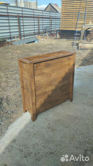 Деревянные уличные кашпо