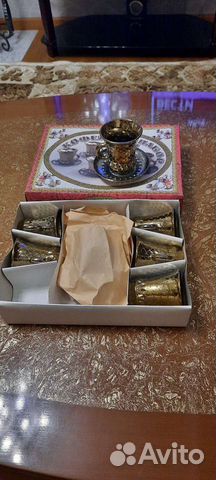 Кофейный набор, новый, 6 кружек и 6 блюдечек