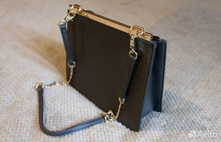 Сумка-клатч асфальтовая Glance