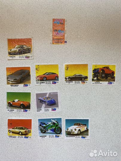 Вкладыши от жвачек 90 х