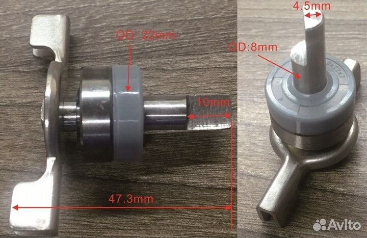 Шток ножа хлебопечи LG с подшипником 608ZZ и сальн