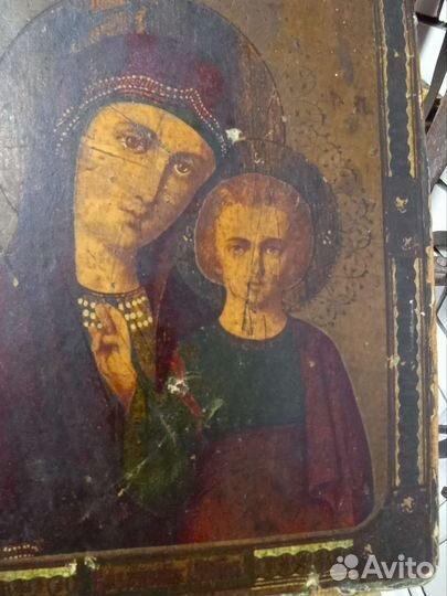 Икона старинная.Казанская Б м