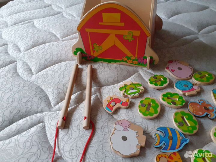 Развивающая деревянная магнитная игрушка