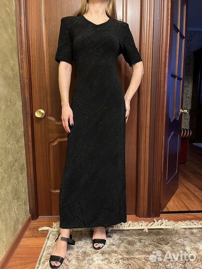Вечернее платье 48 размер черное