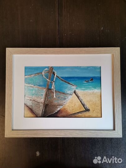 Картина маслом на холсте морской пейзаж