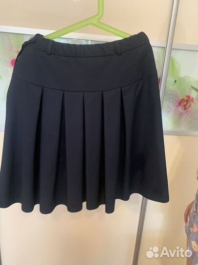 Школьная юбка темно-синяя