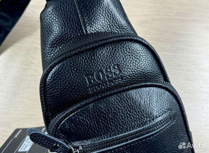 Сумка мужская hugo boss кожаная