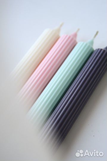 Столовые свечи из натурального соевого воска