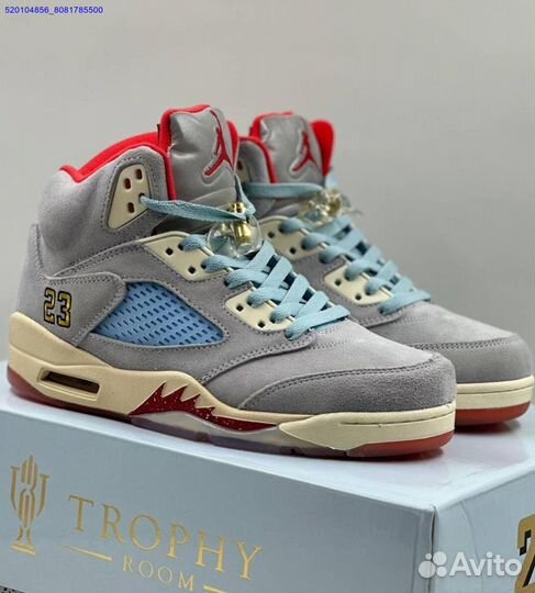 Кроссовки Nike Air Jordan 5 Retro Grey (Арт.86483)