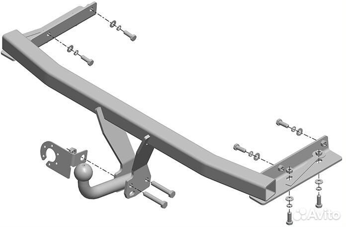 Фаркоп ford focus S-MAX (2010) (AvtoS FD 27)