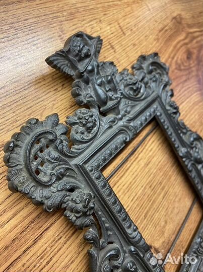 Антикварная рамка, чугунное литье, царская Россия