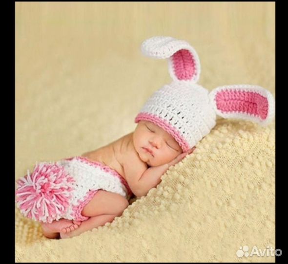 Для фотосессии новорождённого русалочка зайка