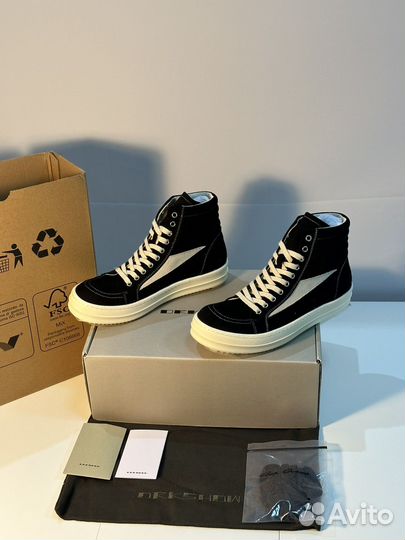 Rick Owens Vans High Black 8.5US