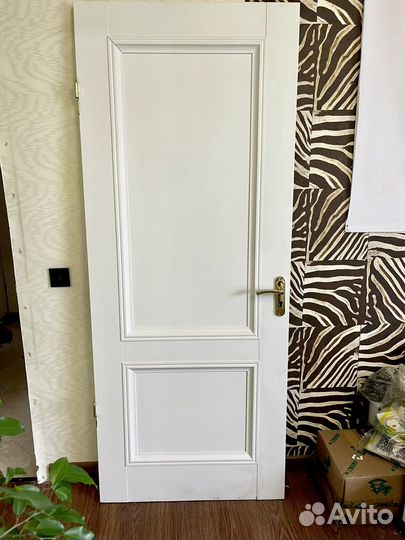 Дверь межкомнатная белая 80ка полный комплект