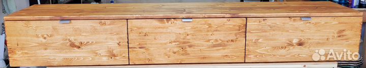 Тумба под тв из массива подвесная