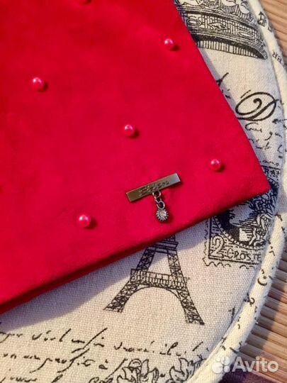 Зимние шапочки,велюровая,стразы комплект и снуд се