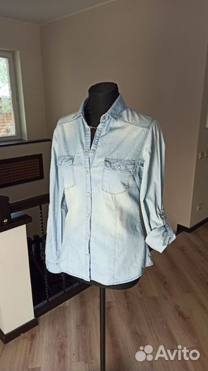 Джинсовая рубашка женская 42 44