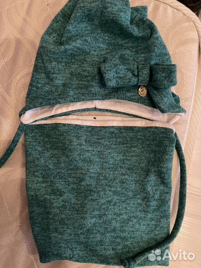 Комплект шапка+снуд для девочки 2-4 гола