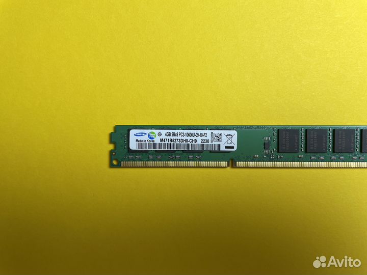 DDR3 4 GB 1333 mhz samsung 2Rx8 для пк Новая