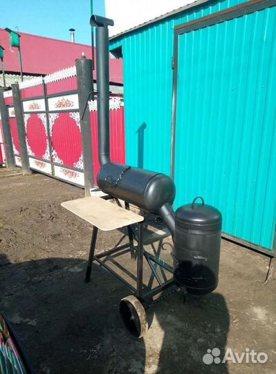 Мангал коптильня, казан