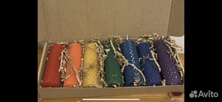 Свечи чакровые (вощина) набор