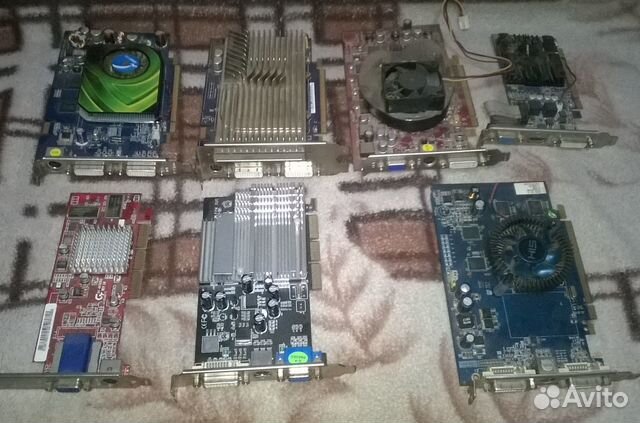 Видеокарты AGP, PCI-E на запчасти или восстановлен